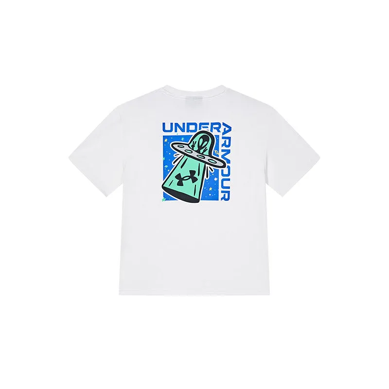 (GS) Under Armour Graphic T-Shirt 'White Blue' 242101061 sold by KicksCrew product image thumbnail 2