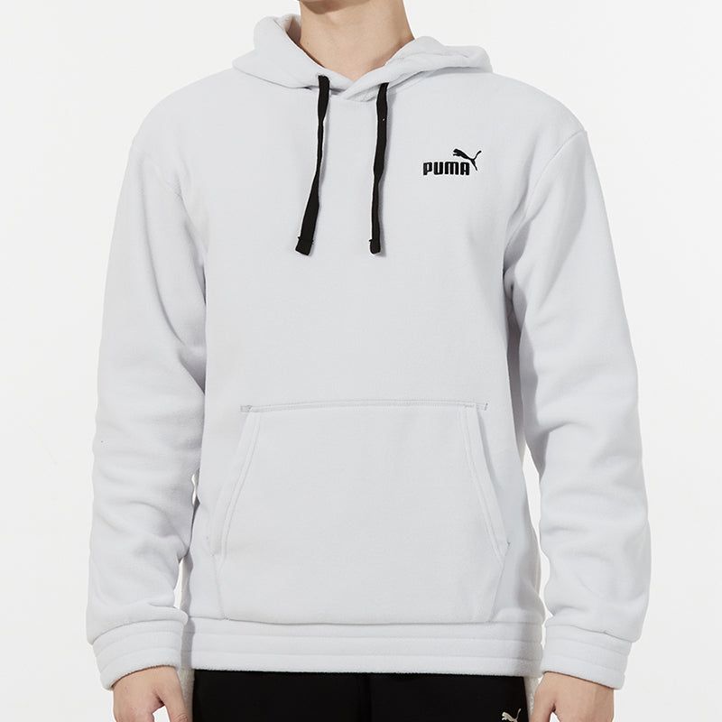 Puma Logo Polar Fleece Hoodie 'Grey' 534929-72 sold by KicksCrew product image thumbnail 3