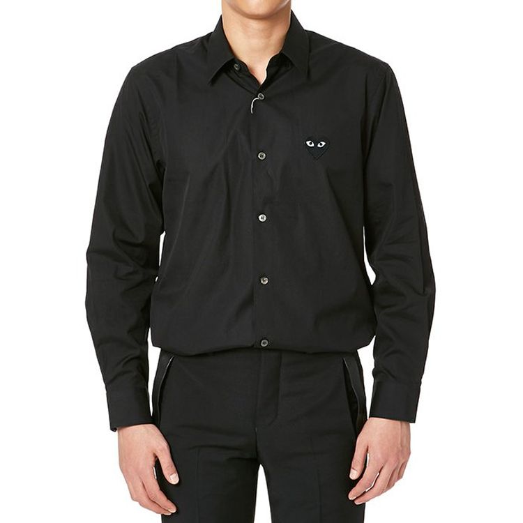 COMME des GARCONS PLAY Black Emblem Button Down 'Black' AZ-B004-051-1 sold by KicksCrew product image thumbnail 3