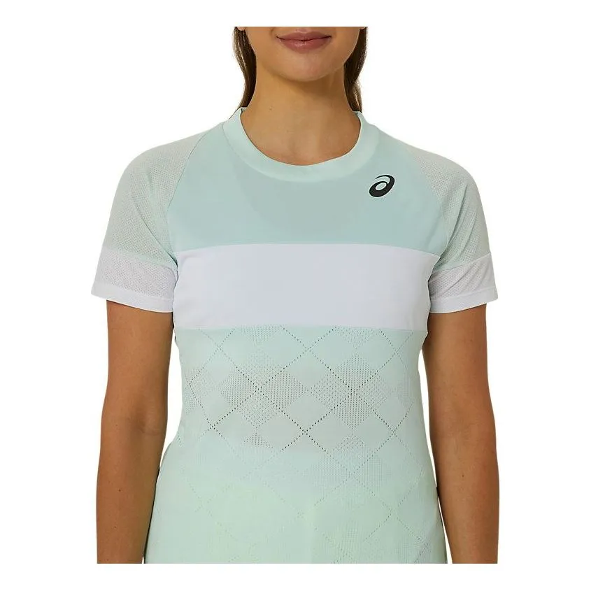 (WMNS) ASICS Game T-shirt 'Pale Blue' 2042A301-409 sold by KicksCrew