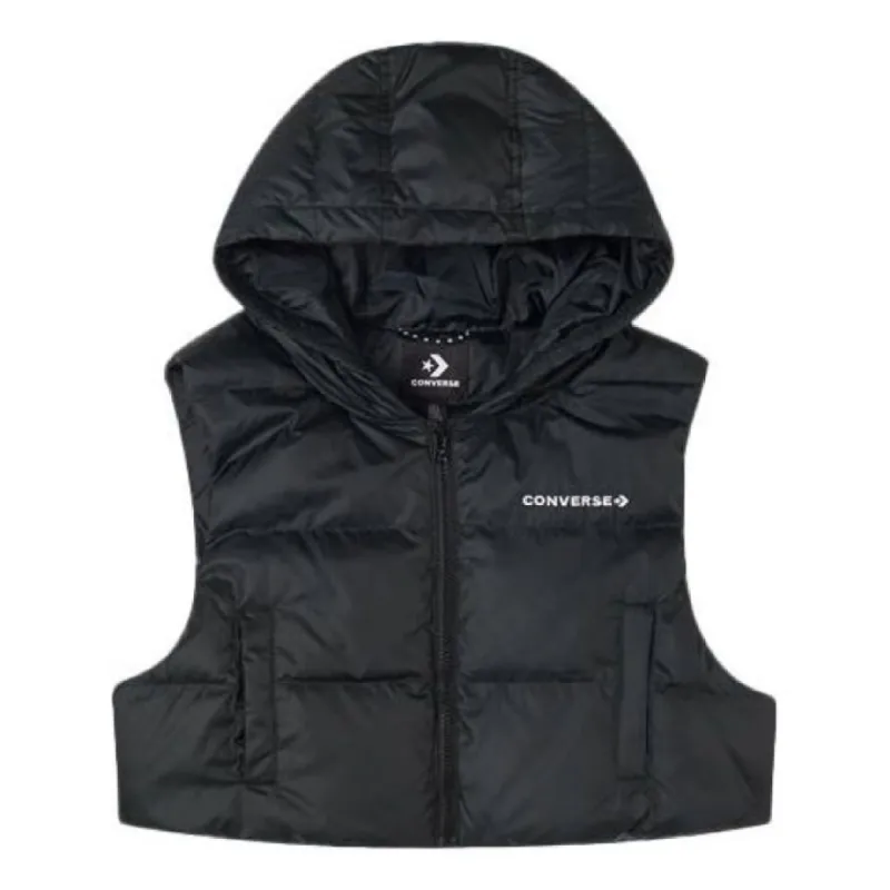 (WMNS) Converse Convertible Long Down Jacket 'Black' 10021982-A02 sold by KicksCrew