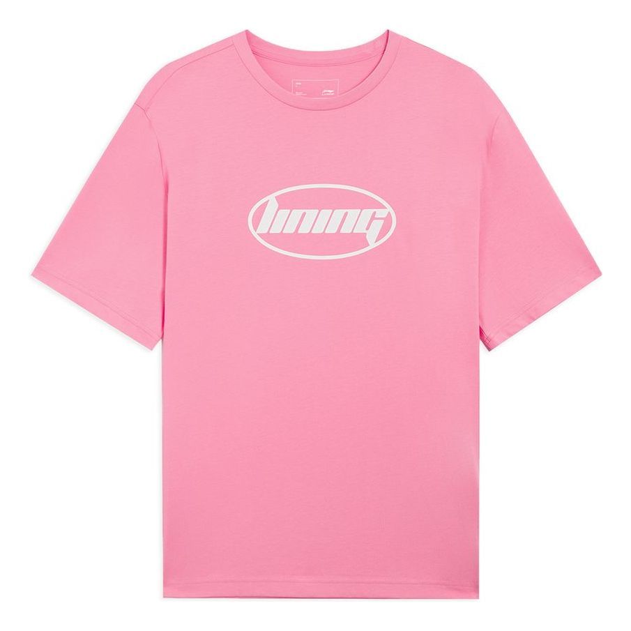 Li-Ning Fashion Logo T-shirt 'Pink White' AHSSA33-13 sold by KicksCrew