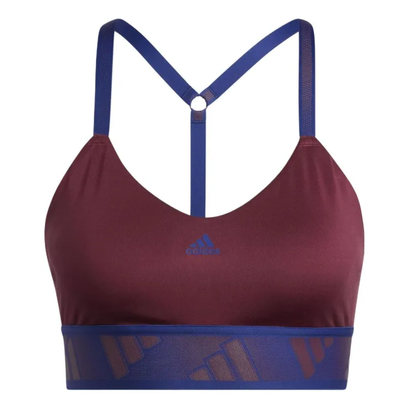(WMNS) adidas All Me Light Support Training Bra 'Burgundy Blue' GR8181 sold by KicksCrew