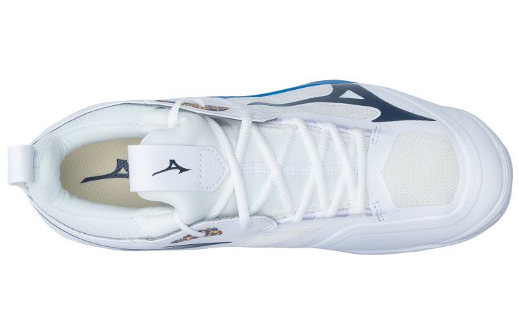 Mizuno Wave Momentum 2 Volleyball Shoes 'White Blue' V1GA211300 sold by KicksCrew product image thumbnail 4