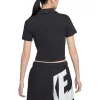 (WMNS) Nike Sportswear Essential Polo Shirt Asia Sizing 'Black White' DV7885-010 sold by KicksCrew