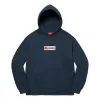 Supreme Bling Box Logo Hooded Sweatshirt 'Navy White' SUP-SS22-075 sold by KicksCrew