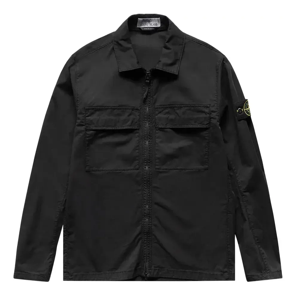STONE ISLAND Compass Logo Shirt Jacket 'Black' 781510210-V0029 sold by KicksCrew
