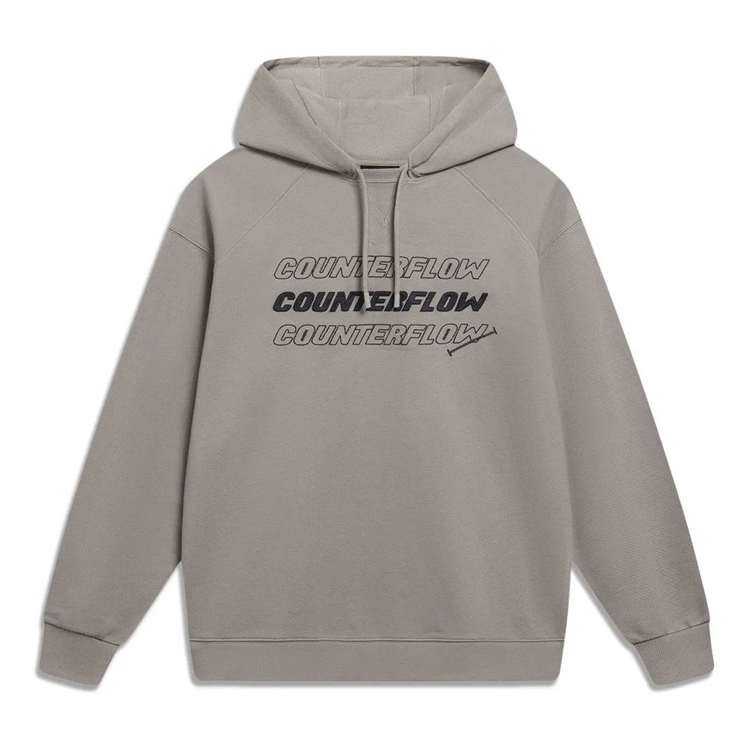 Li-Ning Counterflow Graphic Hoodie 'Grey' AWDT531-5 sold by KicksCrew