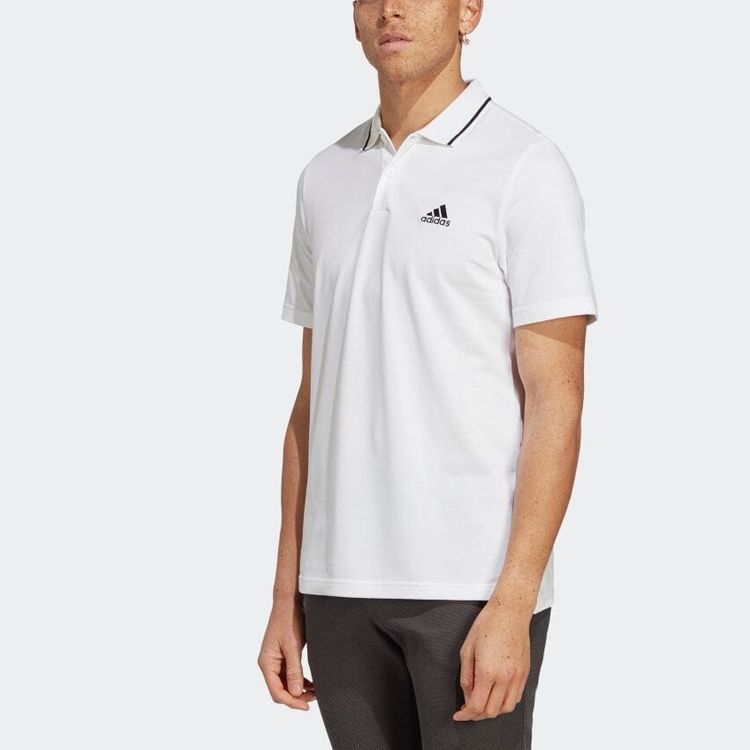 adidas Essentials Piqu Small Logo Polo Shirt 'White' IC9315 sold by KicksCrew product image thumbnail 2