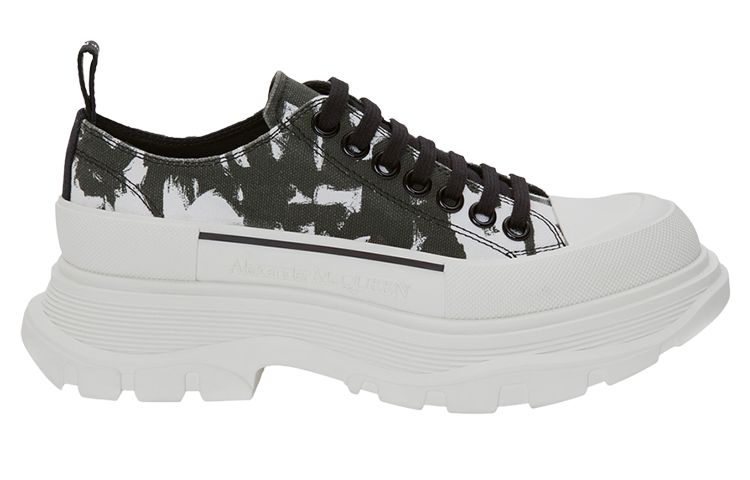 (WMNS) Alexander McQueen McQueen Graffiti Tread Slick Lace Up Shoes 'White Black' 708093W4TG59356 sold by KicksCrew product image thumbnail 2