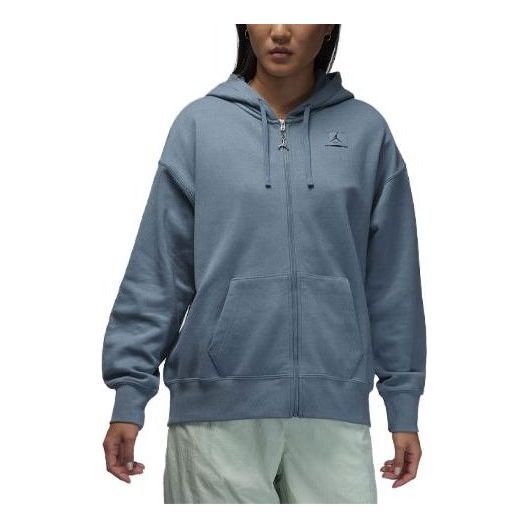 (WMNS) Air Jordan Flight Full-Zip Hoodie 'Blue' DZ3359-031 sold by KicksCrew