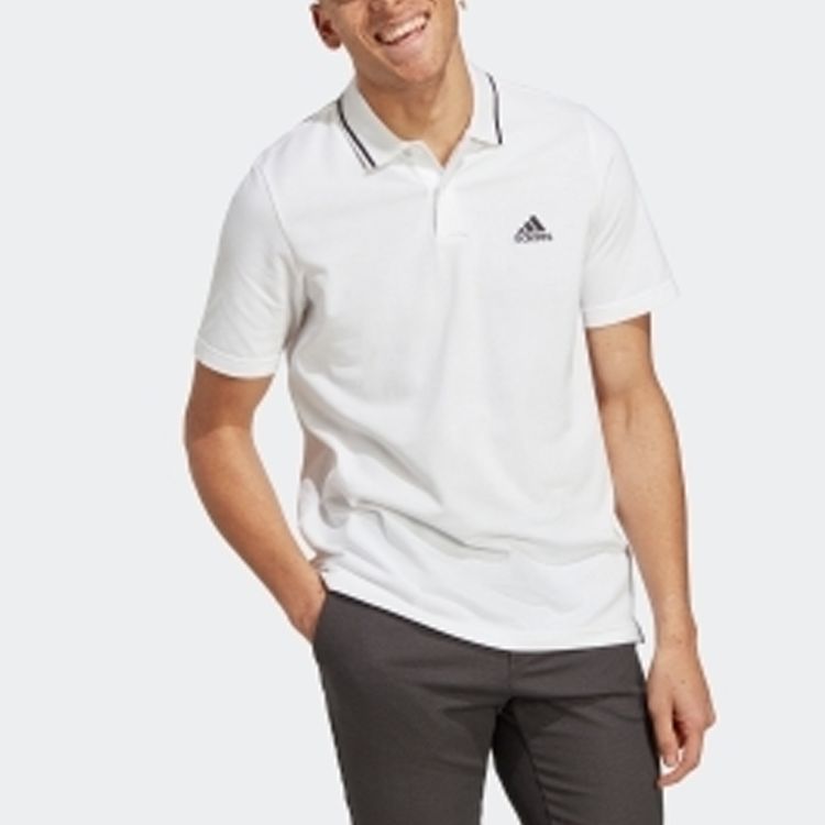 adidas Essentials Piqu Small Logo Polo Shirt 'White' IC9315 sold by KicksCrew product image thumbnail 3