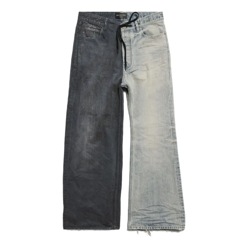 Balenciaga Fifty-fifty Pants 'Dark Grey Light Blue' 793766TQW722632 sold by KicksCrew