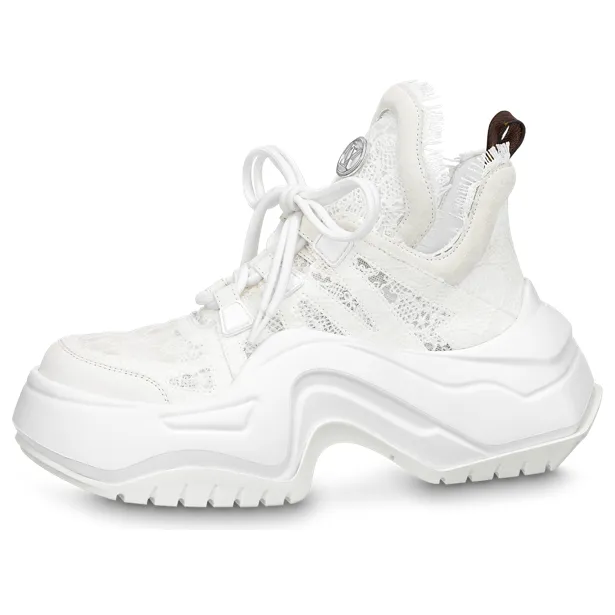 (WMNS) LOUIS VUITTON Archlight 2.0 Platform Sneakers 'White Lace' 1ABI41 sold by KicksCrew