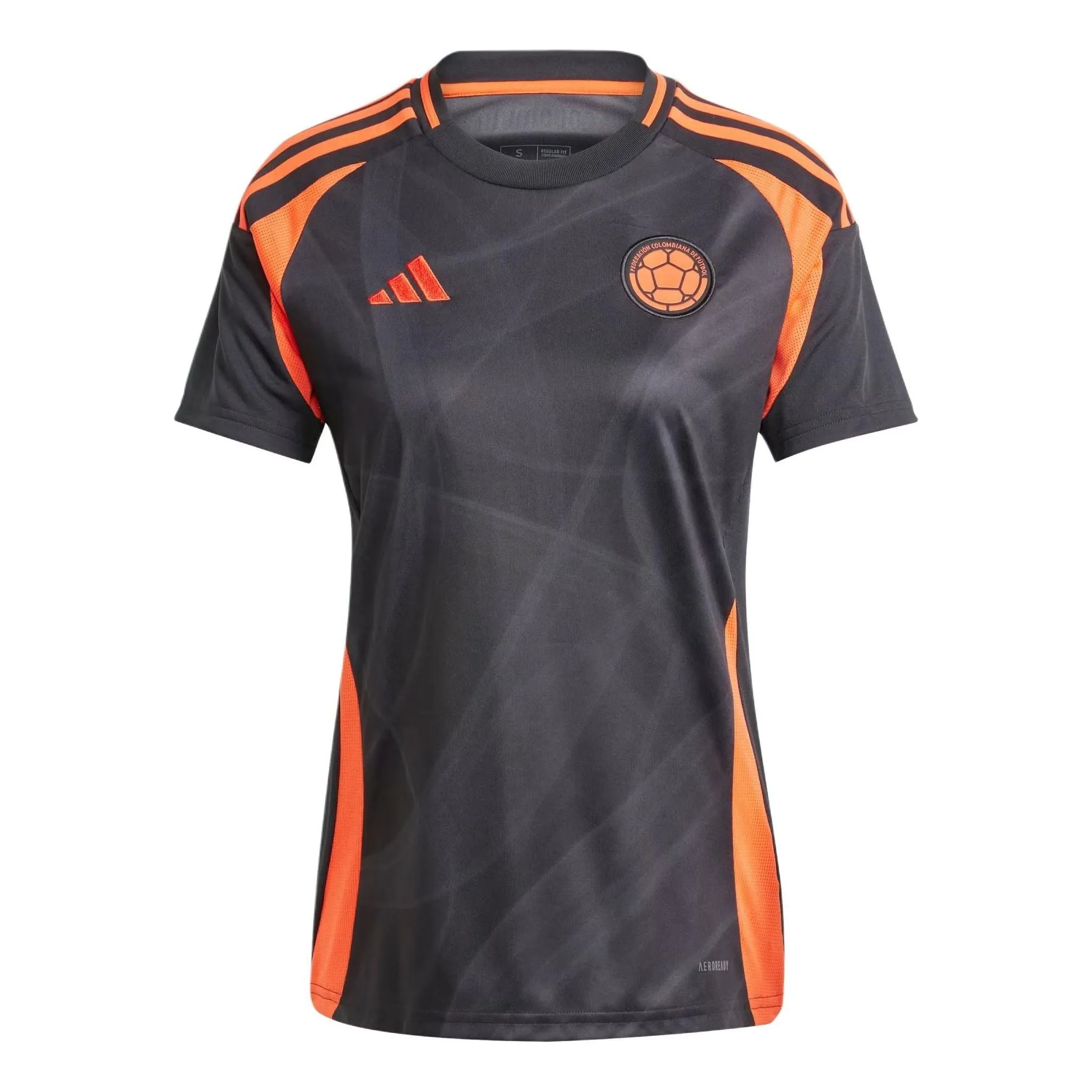 (WMNS) adidas Colombia 24 Away Soccer Jersey 'Black Orange' IP8271 sold by KicksCrew