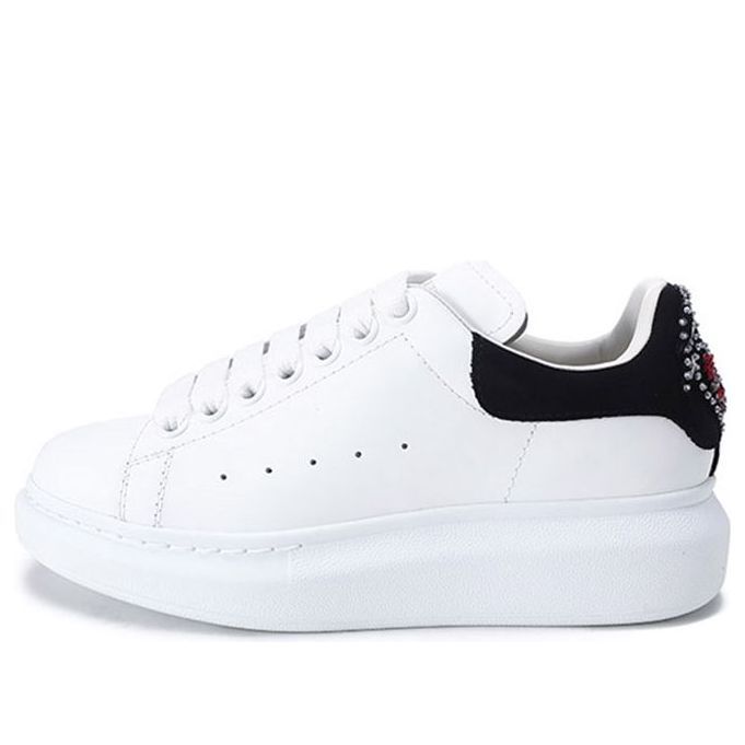 (WMNS) Alexander McQueen Oversized Shoes 'Off White Black' 667238WIAF29061 sold by KicksCrew