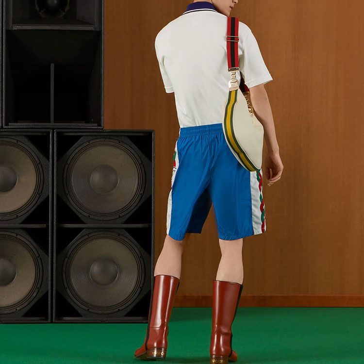 Gucci Cotton Jersey Polo With Interlocking G 'Blue White' 692143-XJD7E-9219 sold by KicksCrew product image thumbnail 3