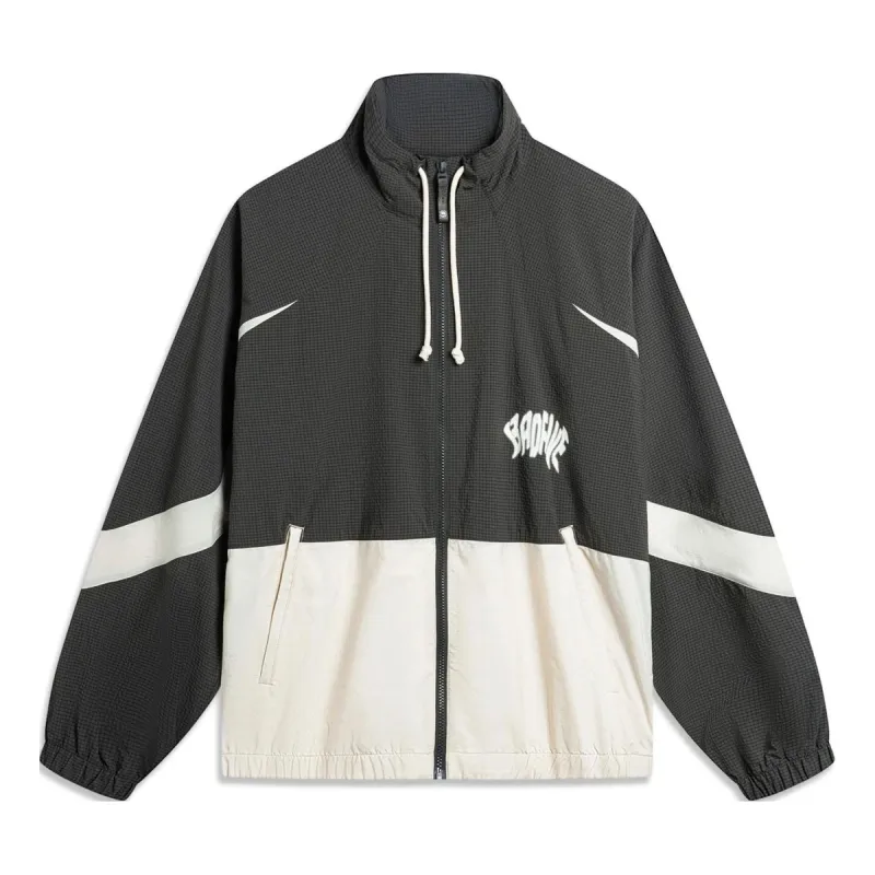 Li-Ning BadFive Graphic Jacket 'Grey White' AFDU419-6 sold by KicksCrew