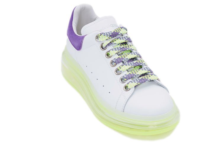 (WMNS) Alexander McQueen Neon Sole Leather Sneakers 'White Purple' 612744WIA4G9333 sold by KicksCrew product image thumbnail 3