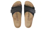 Birkenstock Oita Suede Leather Narrow Fit Sandals 'Black' 1024200 sold by KicksCrew