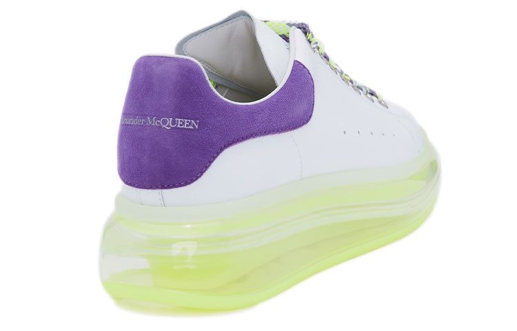(WMNS) Alexander McQueen Neon Sole Leather Sneakers 'White Purple' 612744WIA4G9333 sold by KicksCrew product image thumbnail 4