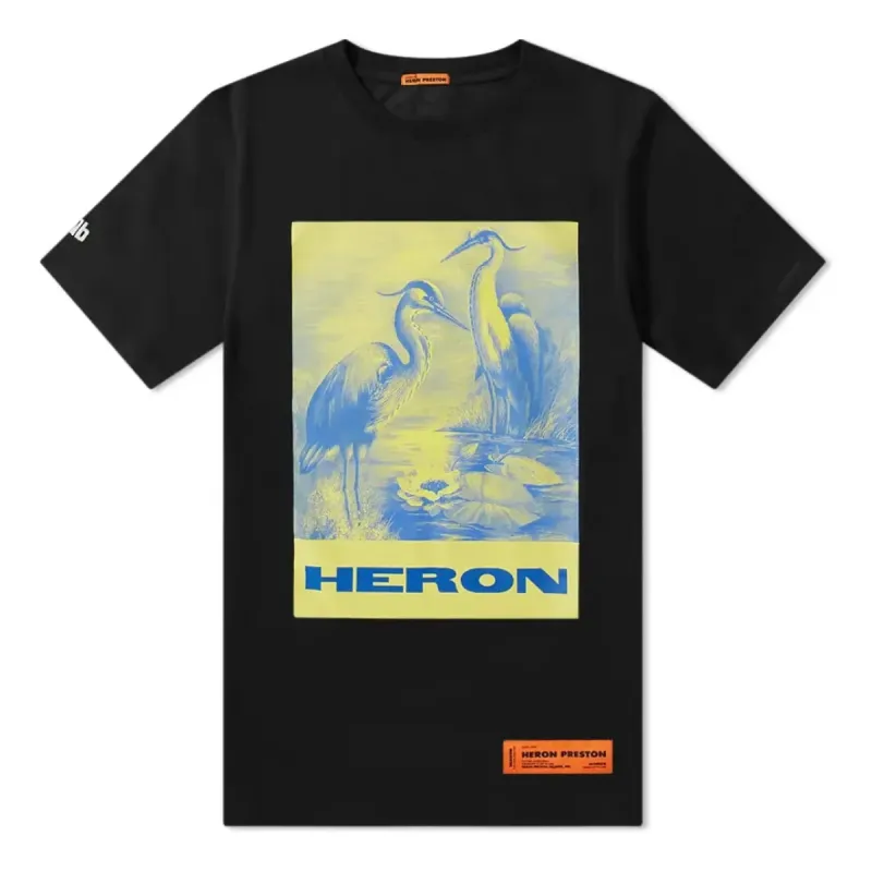 HERON PRESTON Heron Painting T-shirt 'Black' HMAA004F197600080488 sold by KicksCrew