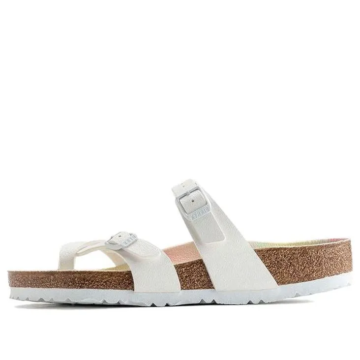 Birkenstock Mayari Vegan Birko-Flor Nubuck Sandals 'White' 1021187 sold by KicksCrew