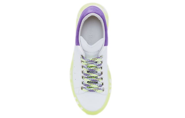 (WMNS) Alexander McQueen Neon Sole Leather Sneakers 'White Purple' 612744WIA4G9333 sold by KicksCrew product image thumbnail 5