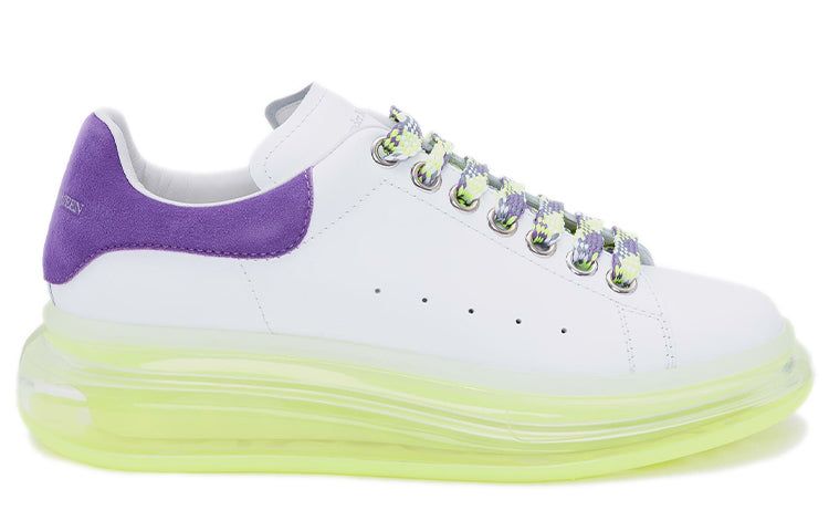 (WMNS) Alexander McQueen Neon Sole Leather Sneakers 'White Purple' 612744WIA4G9333 sold by KicksCrew product image thumbnail 2
