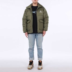 Converse Star Chevron Down Jacket 'Olive Green' 10023755-A04 sold by KicksCrew