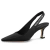 (WMNS) LOUIS VUITTON Sparkle Slingback Pumps 'Black' 1AB0MK sold by KicksCrew