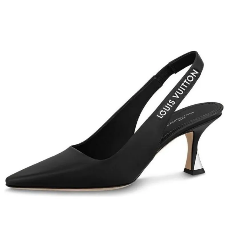 (WMNS) LOUIS VUITTON Sparkle Slingback Pumps 'Black' 1AB0MK sold by KicksCrew