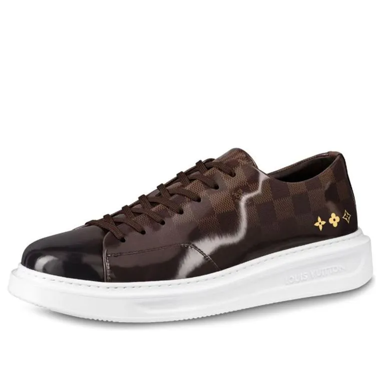 LOUIS VUITTON Beverly Hills Sneakers 'Monogram Brown' 1A5UF6 sold by KicksCrew