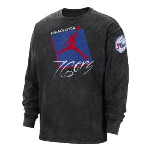 Air Jordan x Philadelphia 76ers Courtside Statement Edition Long-Sleeve T-Shirt 'Black' DV5753-010 sold by KicksCrew