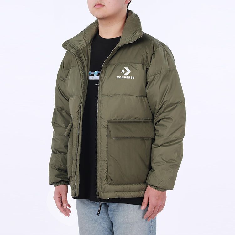 Converse Star Chevron Down Jacket 'Olive Green' 10023755-A04 sold by KicksCrew product image thumbnail 5