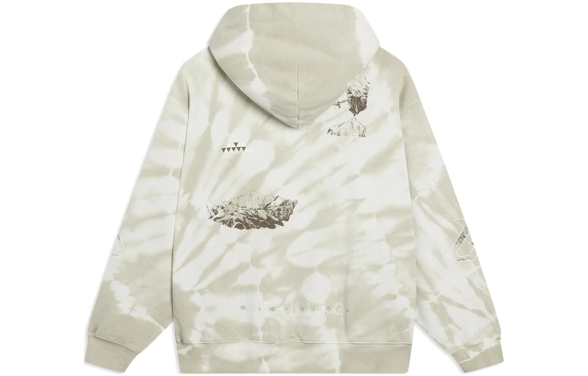 Li-Ning Chinese Culture Graphic Tie-Dye Hoodie 'Grey' AWDT261-2 sold by KicksCrew product image thumbnail 2