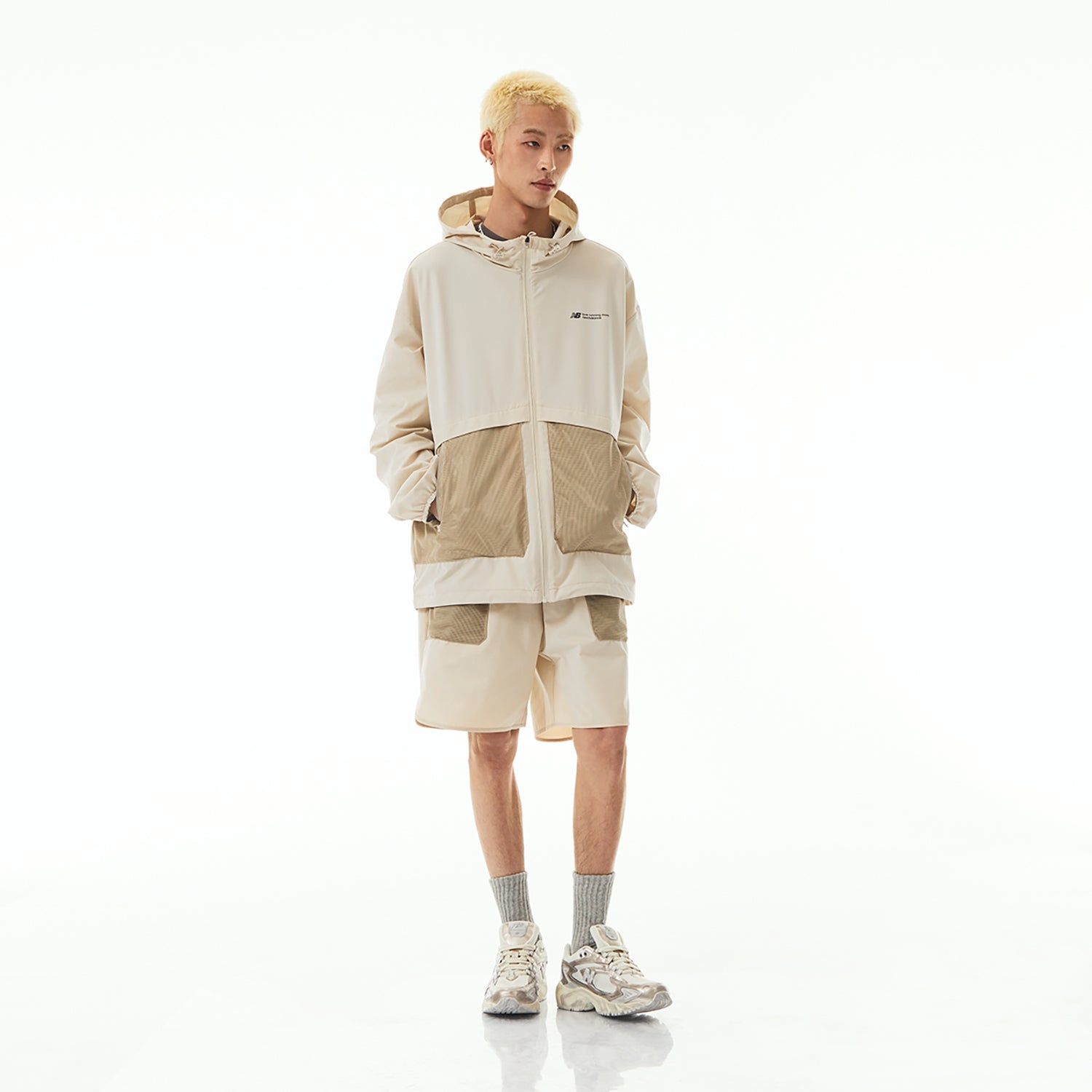 New Balance Woven Hooded Jacket 'Beige' NAE24151-LB sold by KicksCrew product image thumbnail 4