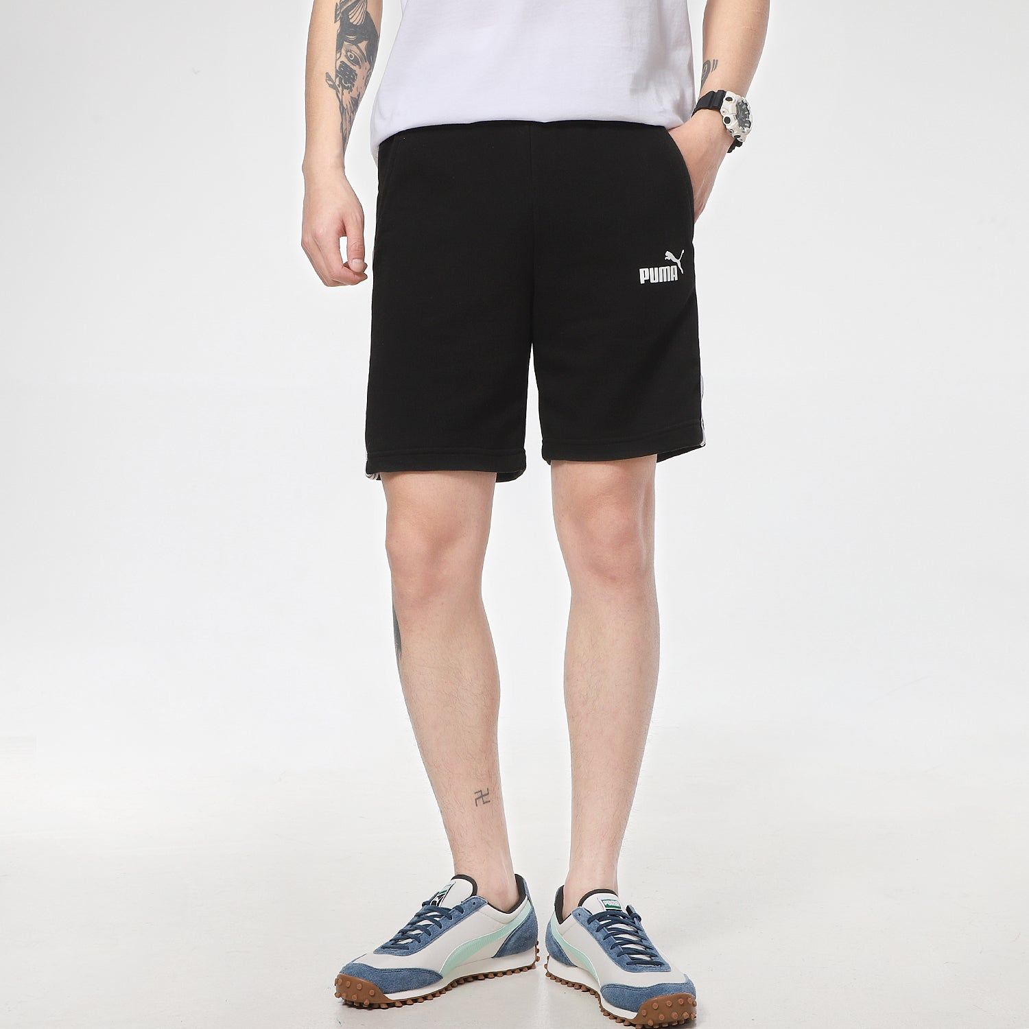 Puma Rebel Sweat Shorts 'Black' 533192-01 sold by KicksCrew product image thumbnail 3