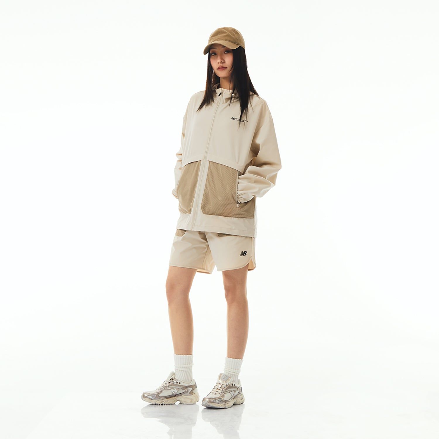 New Balance Woven Hooded Jacket 'Beige' NAE24151-LB sold by KicksCrew product image thumbnail 3
