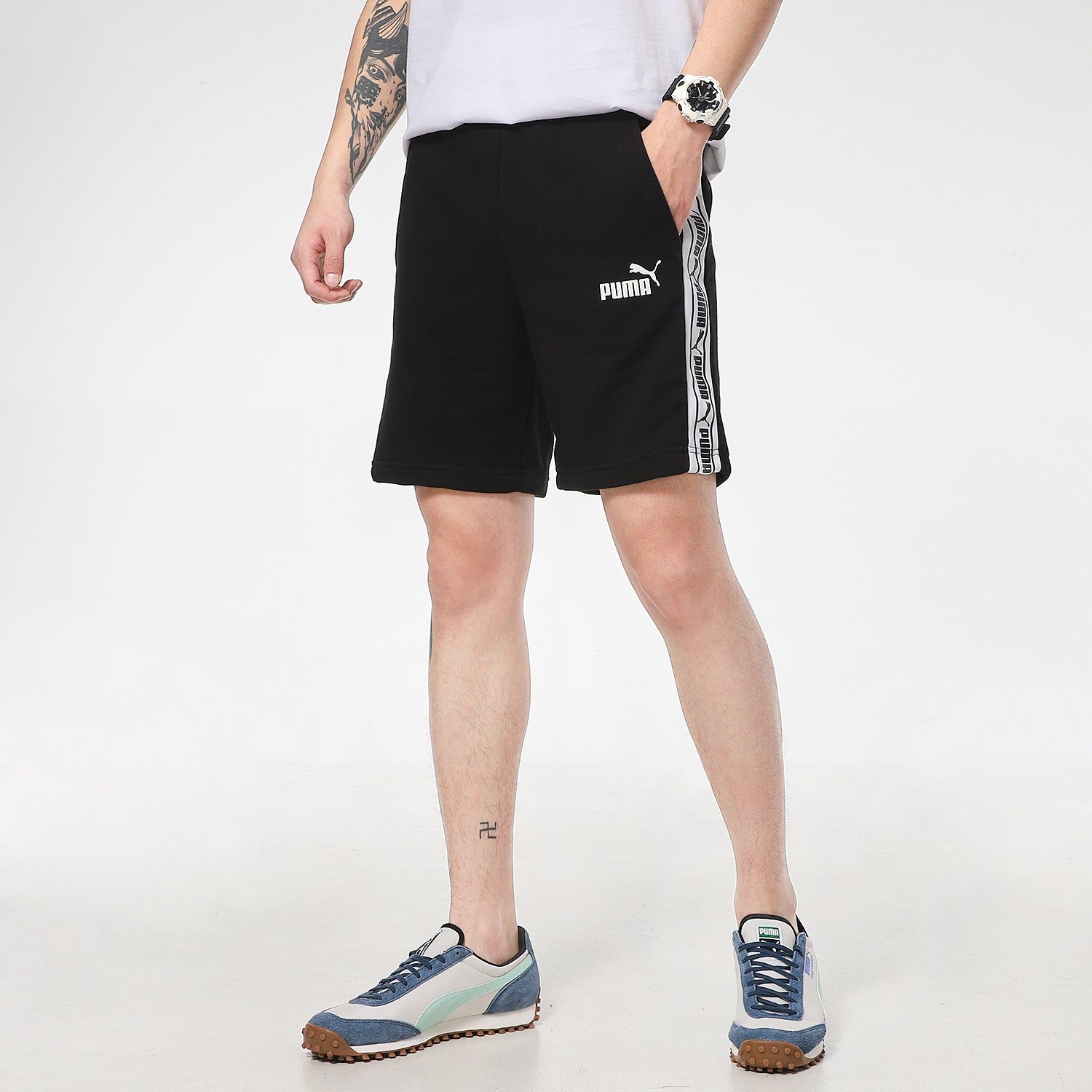 Puma Rebel Sweat Shorts 'Black' 533192-01 sold by KicksCrew product image thumbnail 5