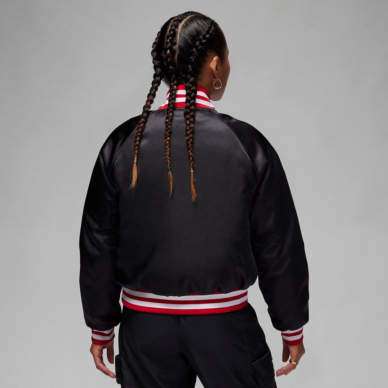 (WMNS) Air Jordan Varsity Jacket 'Black' FB5154-010 sold by KicksCrew product image thumbnail 4