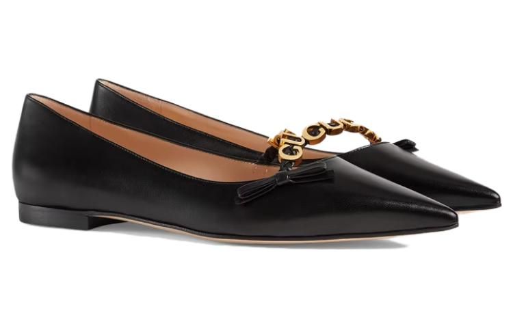 (WMNS) GUCCI Ballet Flat 'GUCCI - Black' 674772-C9D10-1000 sold by KicksCrew product image thumbnail 3
