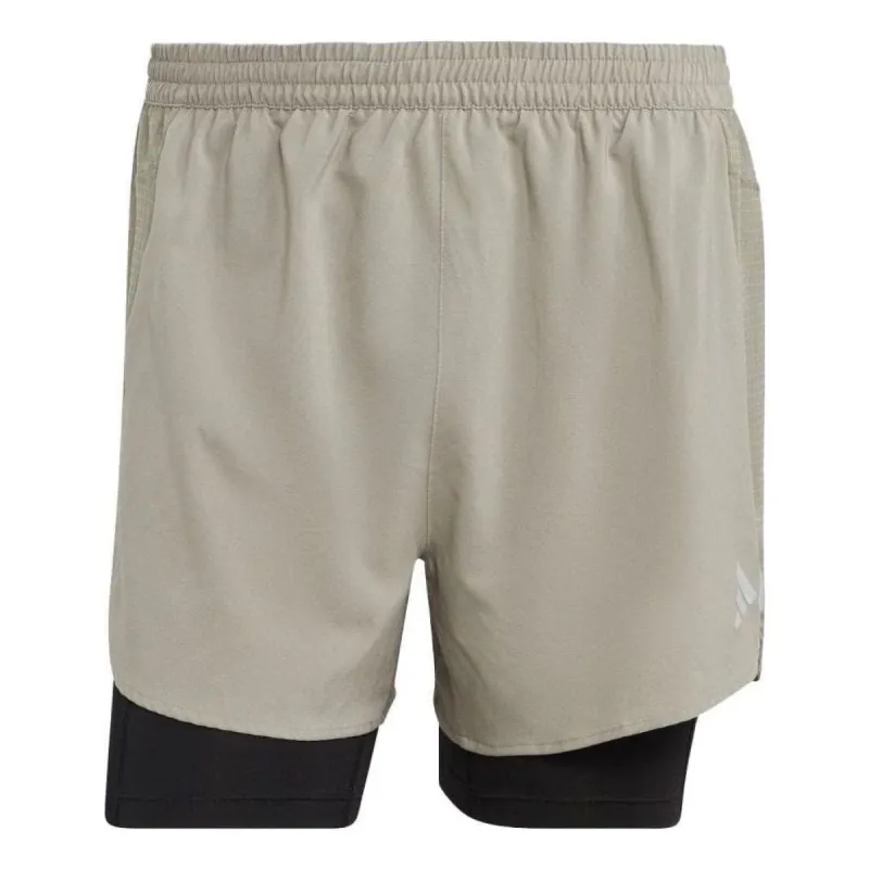 adidas Designed 4 Running 2-in-1 Shorts 'Silver Pebble' IB8933 sold by KicksCrew
