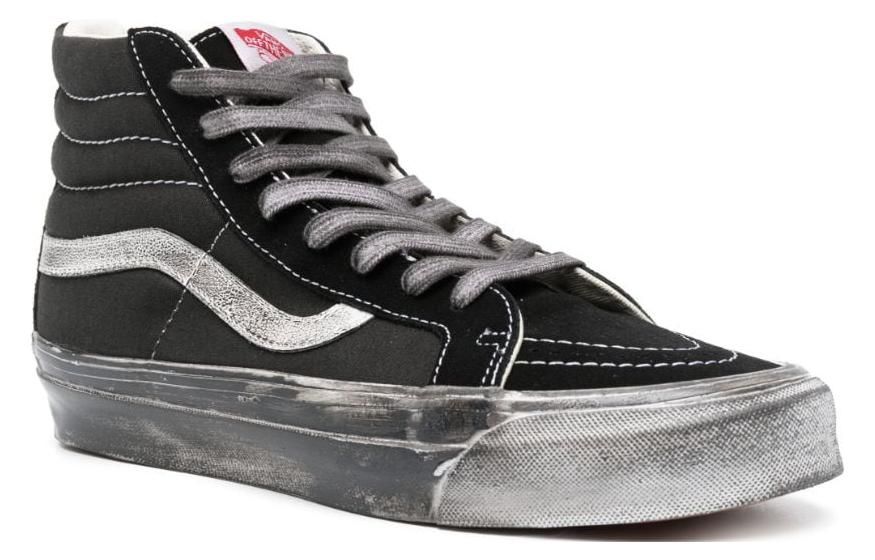 (WMNS) Vans OG Sk8Hi LX 'Stressed Black White' VN0A4BVBBA21 sold by KicksCrew product image thumbnail 2