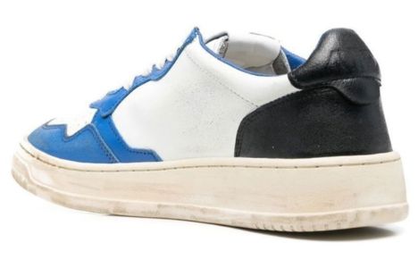 (WMNS) Autry Medalist Super Vintage Leather Low Sneakers 'White Black Blue' AVLW-SV10 sold by KicksCrew