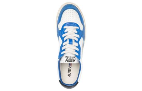 (WMNS) Autry Medalist Super Vintage Leather Low Sneakers 'White Black Blue' AVLW-SV10 sold by KicksCrew
