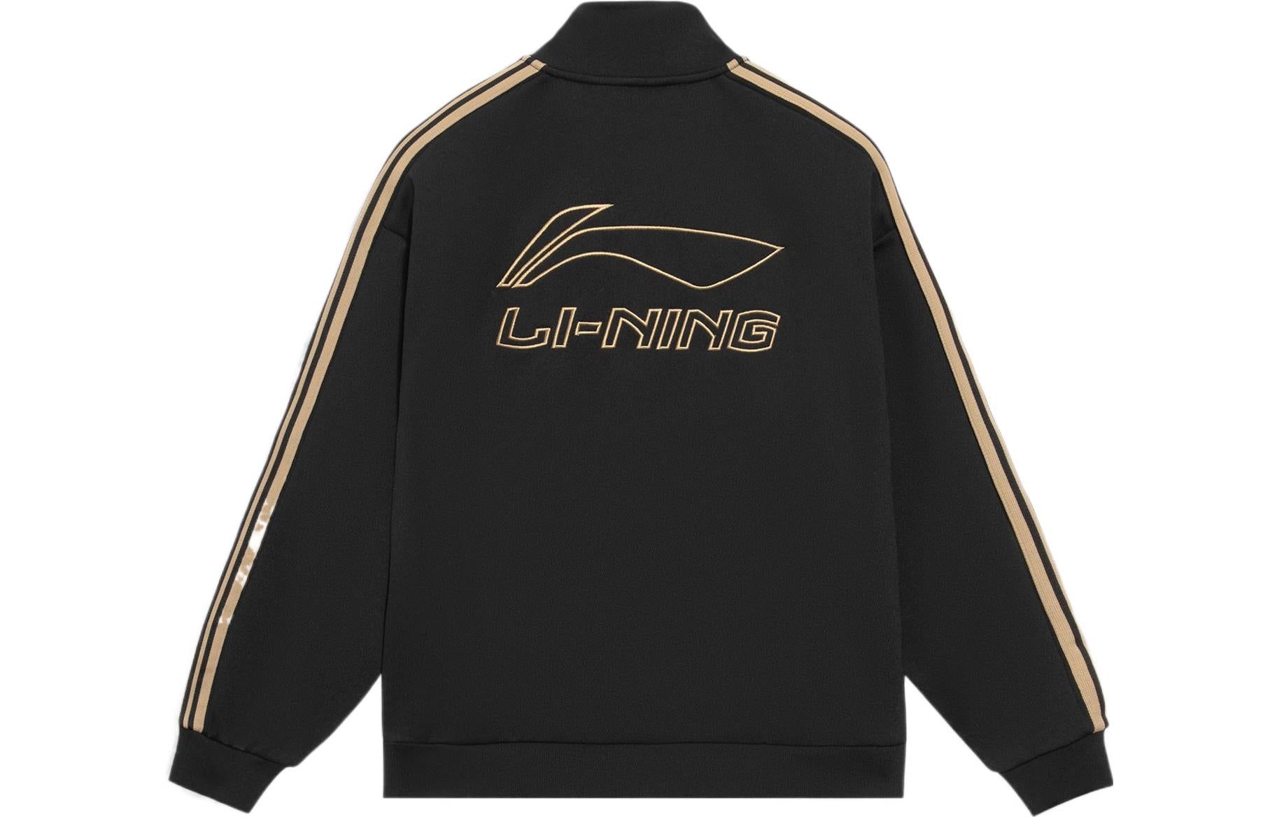 Li-Ning Striped Graphic Jacket 'Black Khaki' AWDS915-1 sold by KicksCrew product image thumbnail 2