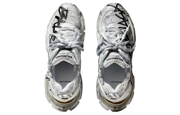 Balenciaga Runner Graffiti Sneakers 'Black and White Mesh and Nylon' 677403W3RBQ9010 sold by KicksCrew product image thumbnail 4