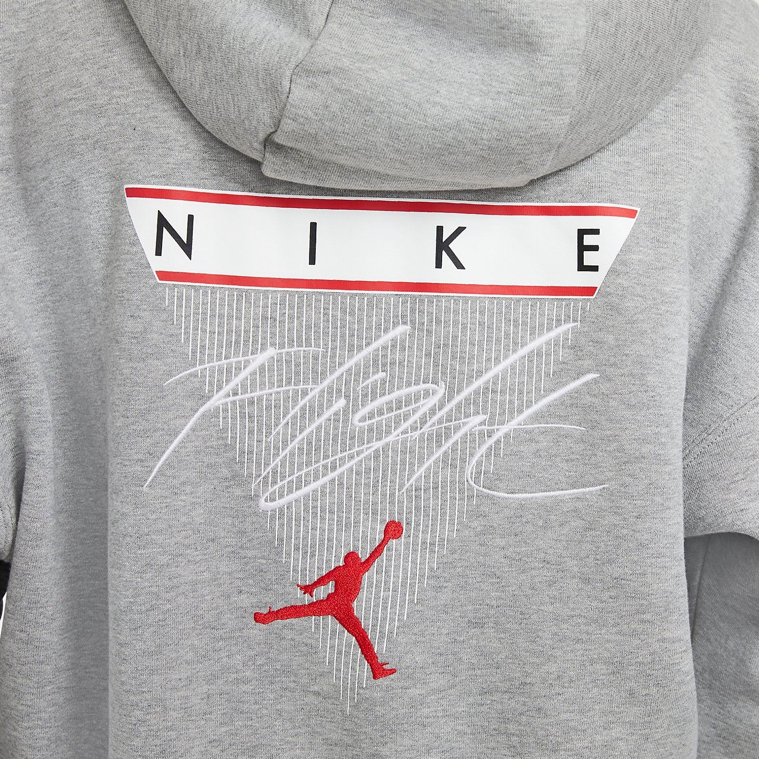 (WMNS) Air Jordan Fleece Hoodie 'Grey' DB9067-063 sold by KicksCrew product image thumbnail 2