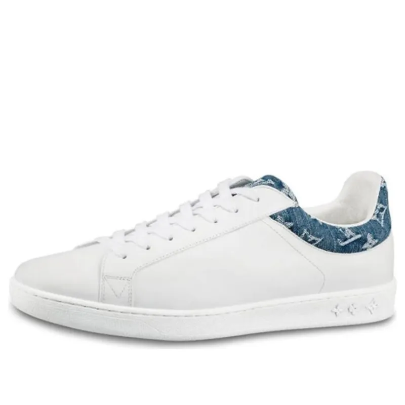 LOUIS VUITTON LV Luxembourg Sneakers 'White with Blue Denim Monogram Top' 1A45TA sold by KicksCrew